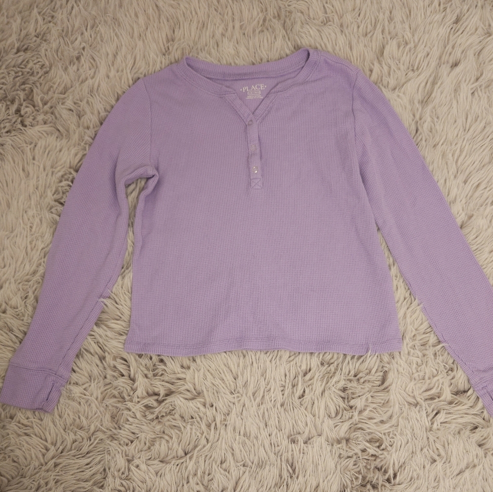 Children's Place Purple Long Sleeve Henley Top